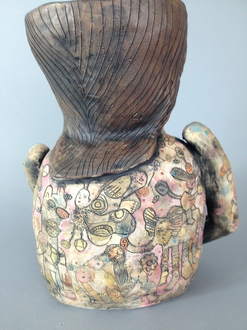 Detail  back of vase