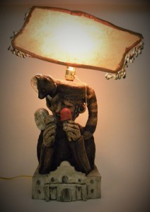 here is the lamp when it is turned on. 